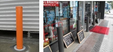 Bollards shopfront